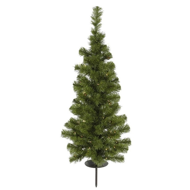 3' Pre-Lit Solar Powered Artificial Stake Christmas Tree - Clear Led Lights - Walmart.com