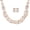 White, variant on SmartBy 2 Pcs/Set Wedding Jewelry Set Imitation Pearl Multi Color Royal Luxurious Smooth Surface Women Necklace Earrings Set Female Accessory