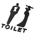 thumbnail image 1 of Letrero de WC Letrero de puerta de baño Letrero universal para hombres y mujeres Letrero de baño Inodoro universal m, 1 of 9
