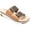 Taupe, variant on Journee Collection Womens Ashanti Slip On Slide Multi Strap Sandals