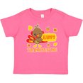 thumbnail image 3 of Inktastic Happy Thanksgiving with Cute Turkey and Leaves Boys or Girls Baby T-Shirt, 3 of 5
