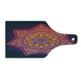 thumbnail image 2 of Lotus Cutting Board, Ornamental Vibrant Mandala Universe Folk Tribal Illustration Print, Decorative Tempered Glass Cutting and Serving Board, Wine Bottle Shape, Multicolor, by Ambesonne, 2 of 5