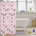 thumbnail image 3 of Manfei Cute Ribbon Bowknot Shower Curtain 72Wx78L,3D Cartoon Football Print Bath Curtain, 3 of 5