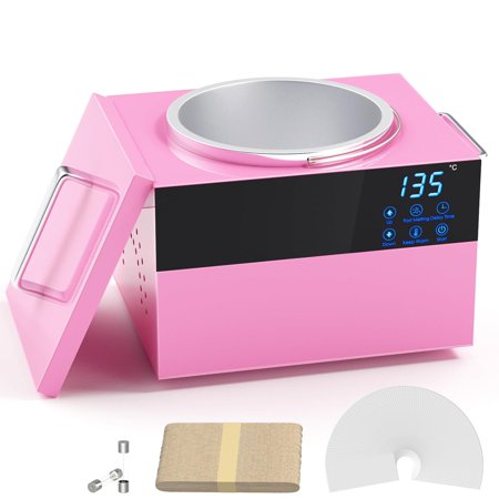 Professional Wax Pot for Hair Removal, 5.5Lbs Adjustable Temperature, Professional Wax Warmer with Touch Control Display, Wax Machine for Salon, Self-use and Beauty (Pink)