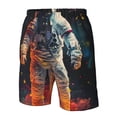 thumbnail image 4 of Logiee Astronaut Cosmic Rainbow Print Mens Swim Trunks Quick Dry Board Shorts,Breathable Hawaii Beach Shorts Swimwear Bathing Suits-XX-Large, 4 of 6