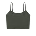 thumbnail image 6 of REORIA Women's Cami Tank Tops Double Lined Yoga Crop Tops Grey,S-2XL, 6 of 8