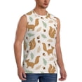 thumbnail image 2 of Kdxio Squirrel And Leaves for Men's Muscle T-shirt,Sleeveless for Workout Running Athletic Gym Lounge Casual, 2 of 7