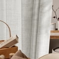thumbnail image 4 of Lapalife Pinch Pleated Sheer Curtains 84 inches Long 2 Panels Set, Linen Pattern Light Filtering Sheer Curtain for Living Room Bedroom with Hooks and Rings, Light Gray, 40"x 84", 4 of 9
