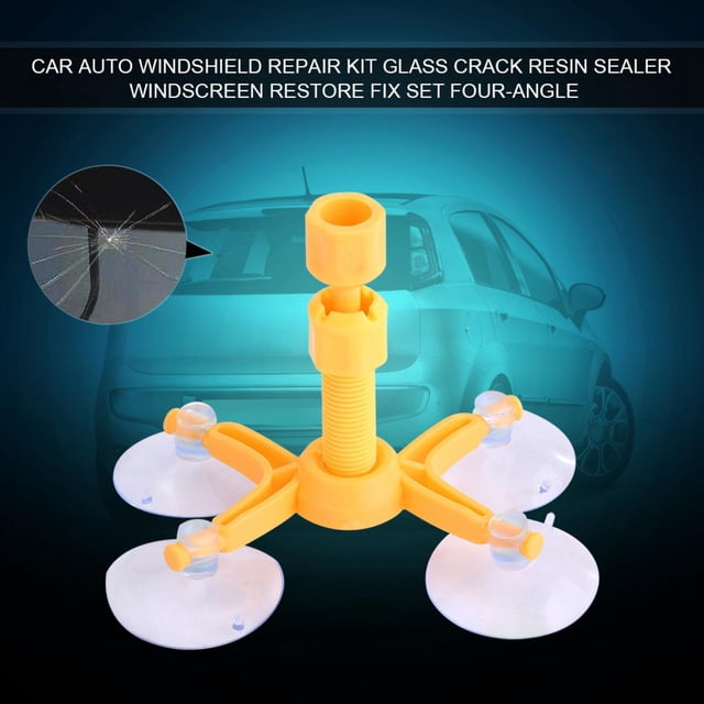Kit de reparación de parabrisas de coche, sellador de resina de grietas de vidrio, conjunto de reparación de parabrisas, cuatro ángulos