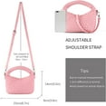 thumbnail image 3 of LHSHID Women Woven Tote Small Crossbody Bag, Weave Quilted Purse Square Shoulder Bag Woven Handbag with Detachable Strap, 3 of 7