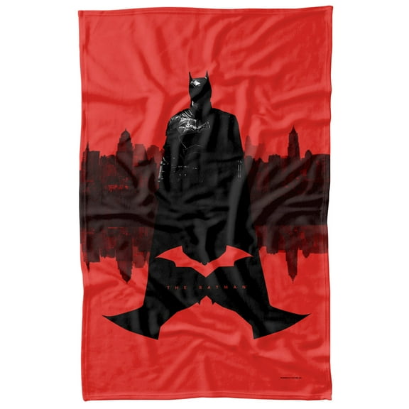 The Batman (2022) Blanket, The Batman Gotham Mirrored Fleece Blanket 36' x 58'
