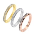 thumbnail image 3 of Fiudx Anillo de Acero Inoxidable con Diamantes Incrustados para Drenar El Metabolismo., 3 of 6