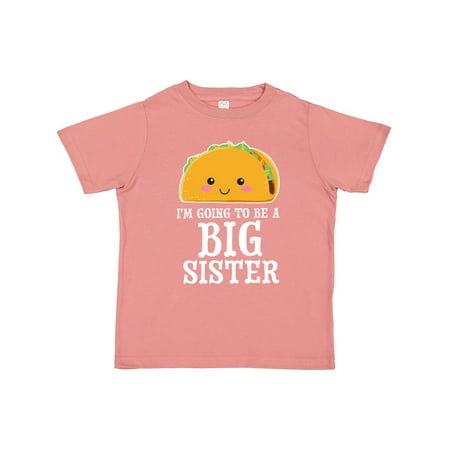 

Inktastic Big Sister with Taco Illustration Gift Toddler Toddler Girl T-Shirt