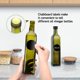 thumbnail image 5 of Aozita juego de botellas de aceite de oliva de vidrio – Aceite verde oscuro y vinagre cruet con vertedores, embudo y etiquetas – decantador de jarra de aceite de oliva para cocina,, 5 of 7