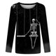 thumbnail image 4 of Camiseta de manga larga con cuello redondo y estampado informal a la moda de verano para mujer Fridja  fjkfkj286, 4 of 5