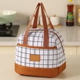 thumbnail image 6 of Sktrjpolfis Plaid Insulated Lunch Bag, Thick Aluminum Foil Tote, Large Capacity Portable Bento Bag for Work Picnic Outdoor Use, 6 of 6