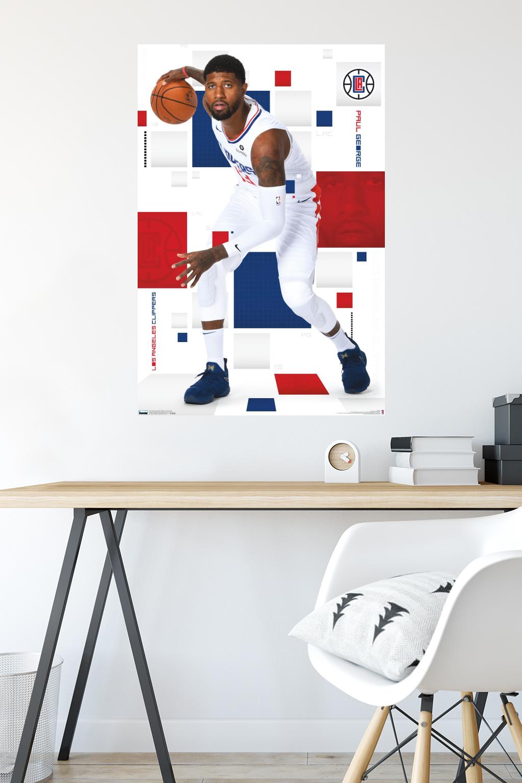  Trends International NBA Los Angeles Clippers - Paul George 19  Wall Poster, 22.375 x 34, Unframed Version : Sports & Outdoors