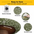 thumbnail image 3 of Elastic Fitted Round Tablecloth, Japanese Waterproof Stretch Table Cover for 36"-44" Tables, Green Rustic Retro Pastoral Floral Leaves Washable Outdoor Tablecloths for Patio, Picnic, Camping, 3 of 9