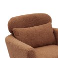 thumbnail image 5 of ARCTICSCORPION Upholstered Reading Chair, Single Sofa Chair with Metal Legs and Throw Pillow, Leisure Boucle Accent Chair Club Armchair for Living Room, Bedroom, Dorm and Office, Light Brown, 5 of 7