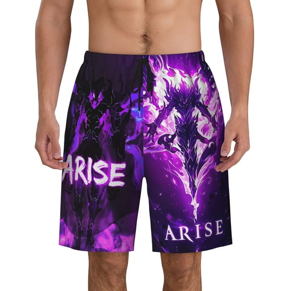 Solo Leveling Arise Men's Board Shorts Quick Dry Swimwear Swim Trunks Beach Pants Swim Big Pants