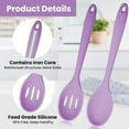thumbnail image 3 of Mixing Spoons, Silicone Slotted Spoon, Silicone Spoons for Cooking, Serving Spoons for Mixing, Serving, Draining, Stirring, Dishwasher Safe, Heat-Resistant, Non Stick, 3 of 7