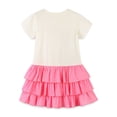 thumbnail image 2 of Bellafa 100% Cotton Toddler Little Girl's Short Sleeve Dress For 2-7 Years Kids Summer Twirly Tutu Skater 6T, 2 of 5