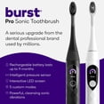 thumbnail image 2 of Burst Pro Sonic Advanced cepillo de dientes eléctrico para adultos (negro) | Cerdas suaves | 33.000 vibraciones | Batería de larga duración y múltiples modos de cepillado, 2 of 5