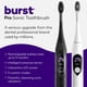 thumbnail image 2 of Burst Pro Sonic Advanced cepillo de dientes eléctrico para adultos (negro) | Cerdas suaves | 33.000 vibraciones | Batería de larga duración y múltiples modos de cepillado, 2 of 5