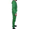 thumbnail image 4 of Riflessi Men's Athletic Sports Casual 2 Piece Solid Color Tracksuit Hoodie Jogger Pants Sweatsuit Set (Kelly Green, 2XL), 4 of 4