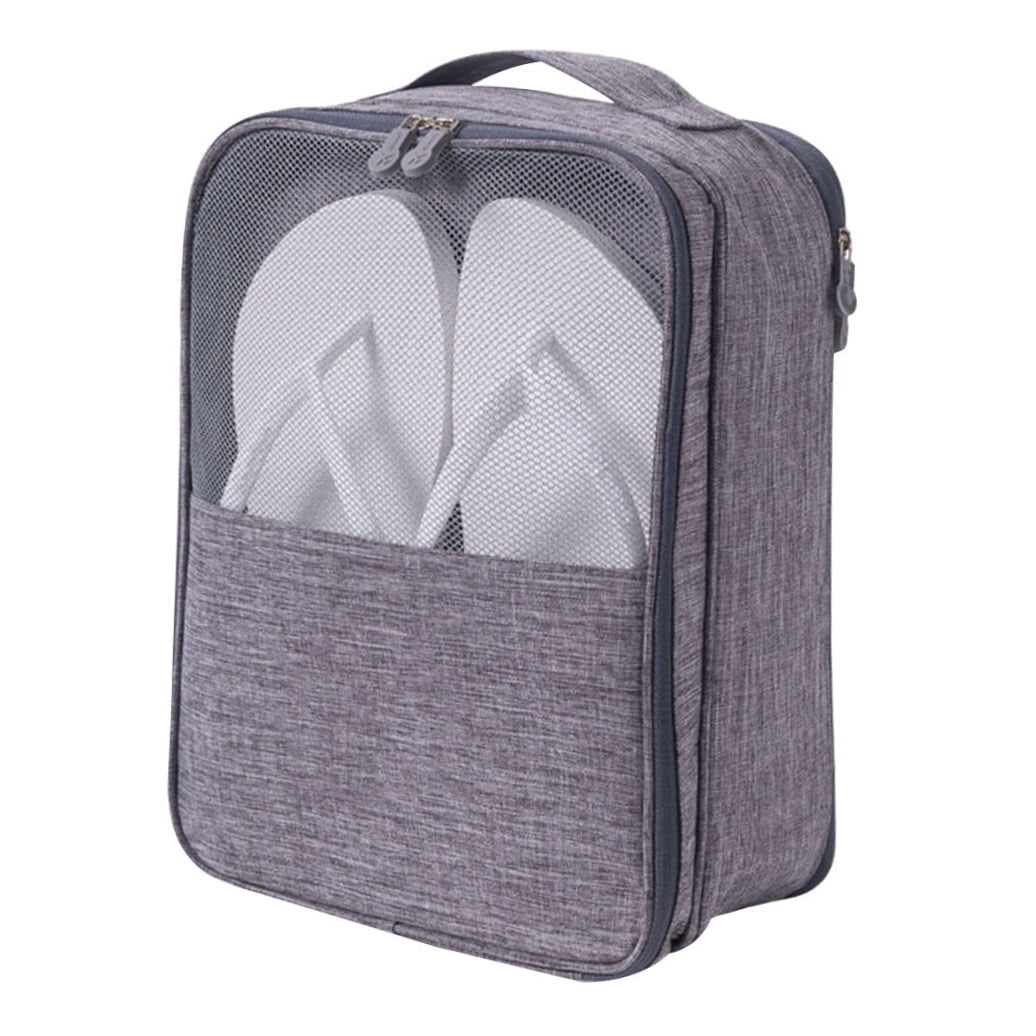 LOLIPPYY Grey Travel Shoe Storage Bag with Large Capacity and Versatile Design for Convenient Shoe Organization and