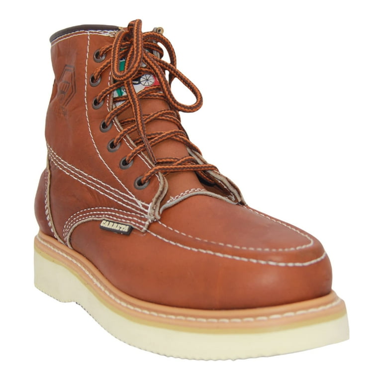 The Western Shops Men's Leather Lace Up Moc Toe Soft Toe Work Boot