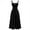 Black, variant on Women Floral Midi Corset Dress Boho Flowy Slit Lace Up Dresses Flowy Slit Bustier Dresses