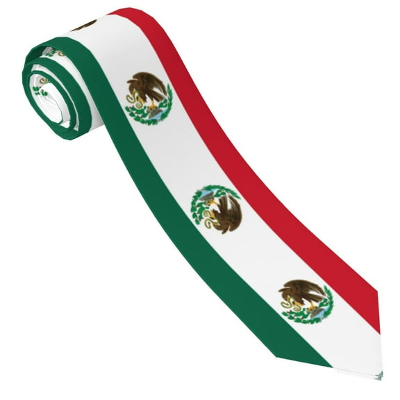 Mexico-Flag Tie For Men Funny Neckties Fashion Gentleman Soft Comfortable Ties