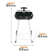 Expert Grill 17.5 Inch Charcoal Grill with Wheels and Adjustable Dampers
