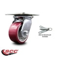 thumbnail image 2 of 4 Inch Heavy Duty Poly on Aluminum Caster with Roller Bearing and Swivel Lock, 2 of 2