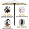 thumbnail image 2 of CHUANK 9ft Outdoor Market Table Patio Umbrella with Button Tilt and 8 Sturdy Ribs  Green, 2 of 6