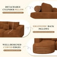 thumbnail image 4 of Hawsaiy 104" Modular Sectional Sofa with L-Shape Chaise,Cloud Sectional Modern Sleeper Couch with Deep Seat,Sponge Compression Sofas, No Assembly (Brown Corduroy Fabric), 4 of 8