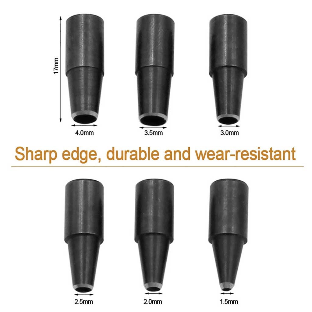 3 Set of Automatic Belts Mute Screw Rotary Hole Punch Steel Belt Hole Leather Tools