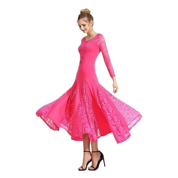 Women Modern Dance Dress Waltz Ballroom Dance Tango National Standard Dance Clothes Long Sleeved