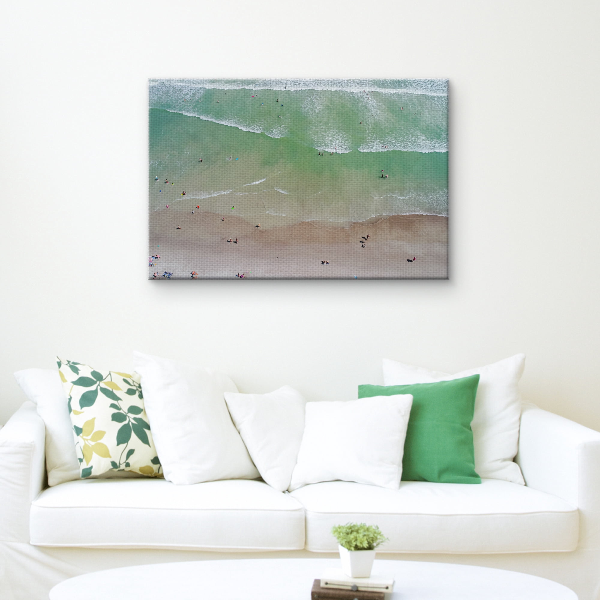 Masterpiece Art Gallery Beach Colors Ocean Waves By Stephanie Liverani Canvas Art Print 24" x 36"