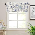 thumbnail image 6 of Spring Blue Floral Window Valances Summer French Country Valance Kitchen Curtains with Rod Pocket Short Curtain Panels for Bedroom Living Room 54" X 18", 6 of 6