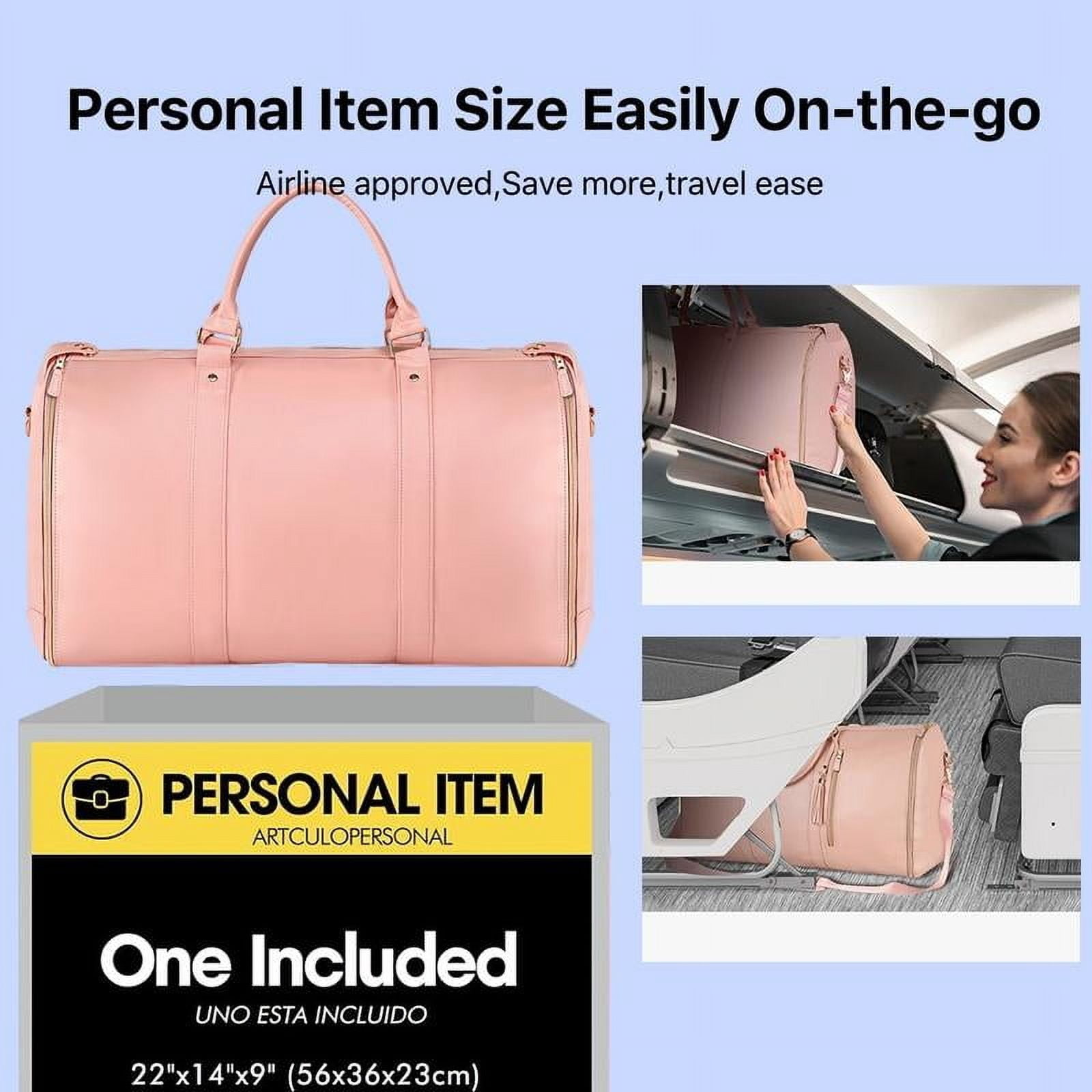 Lefame Travel Duffle Bag with Garment & Shoe Compartment, Carry On Weekender Bag for Women & Men, Airline Approved Personal Item, Waterproof Overnight Gym Hospital Bag