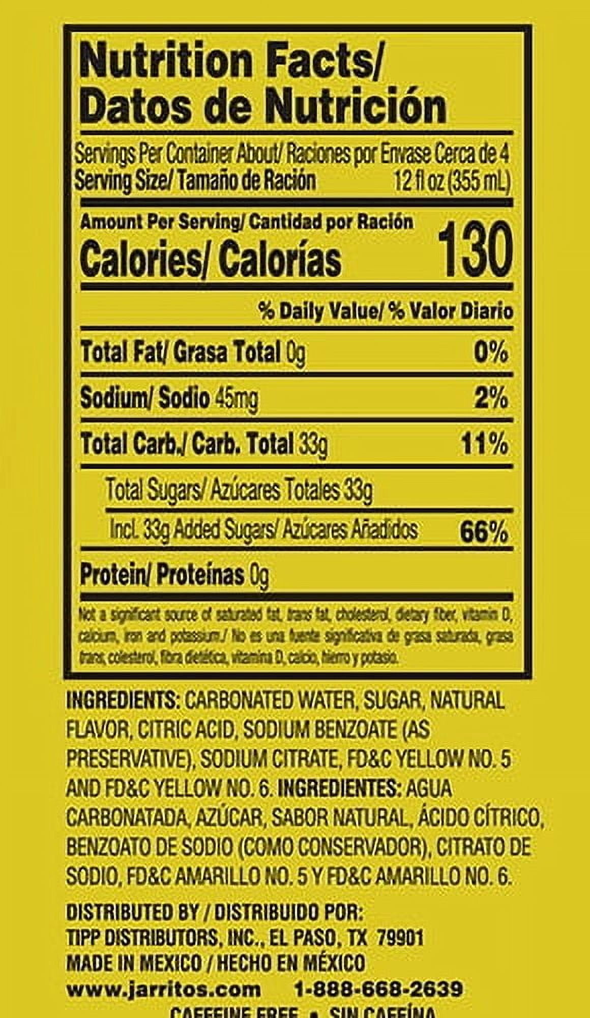 Jarritos Pineapple Soda, 1.58 qt (1 Liter), 1 Count