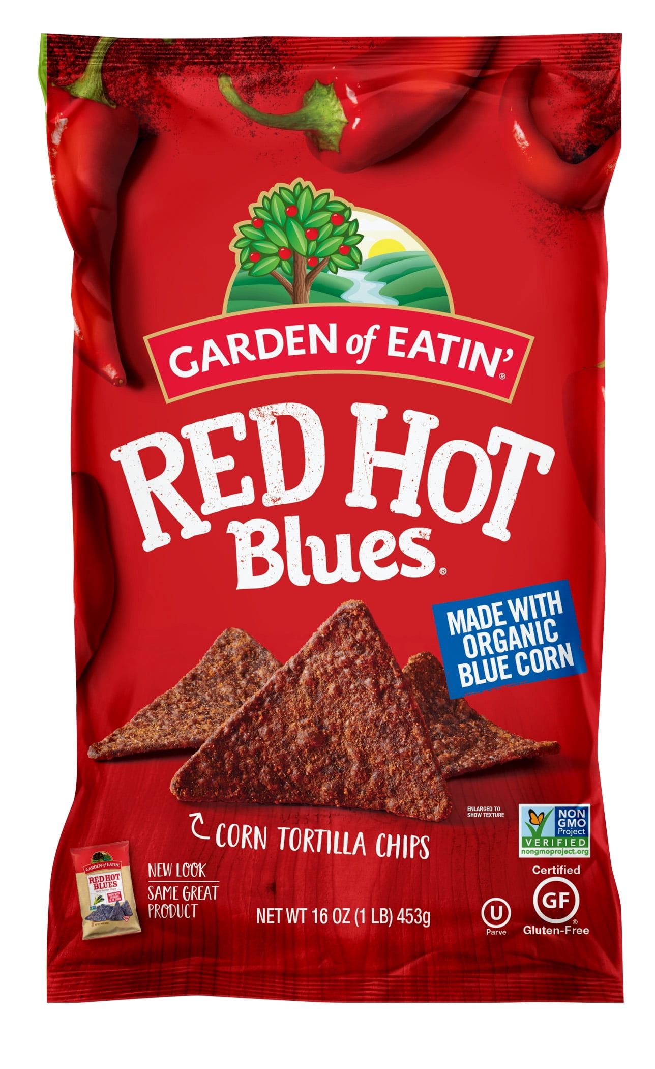 Garden of Eatin' Tortilla Chips, Red Hot Blues Corn, 16 oz