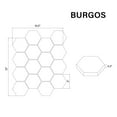 thumbnail image 6 of Burgos Carrara Marble Hexagon Mosaic Floor and Wall Tile in White (Pack of 11), 6 of 6