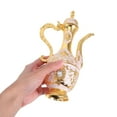 thumbnail image 5 of DRAFIDEEP Royal Chalices Set with 4 Elegant Embossed Metal Goblet Cups and Matching Serving Tray for Special Occasions, 5 of 6