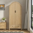 thumbnail image 2 of Armoire Wardrobe Closet, Bedroom Armoire with Drawers, Wood Wardrobe Storage Cabinets, 2 of 7