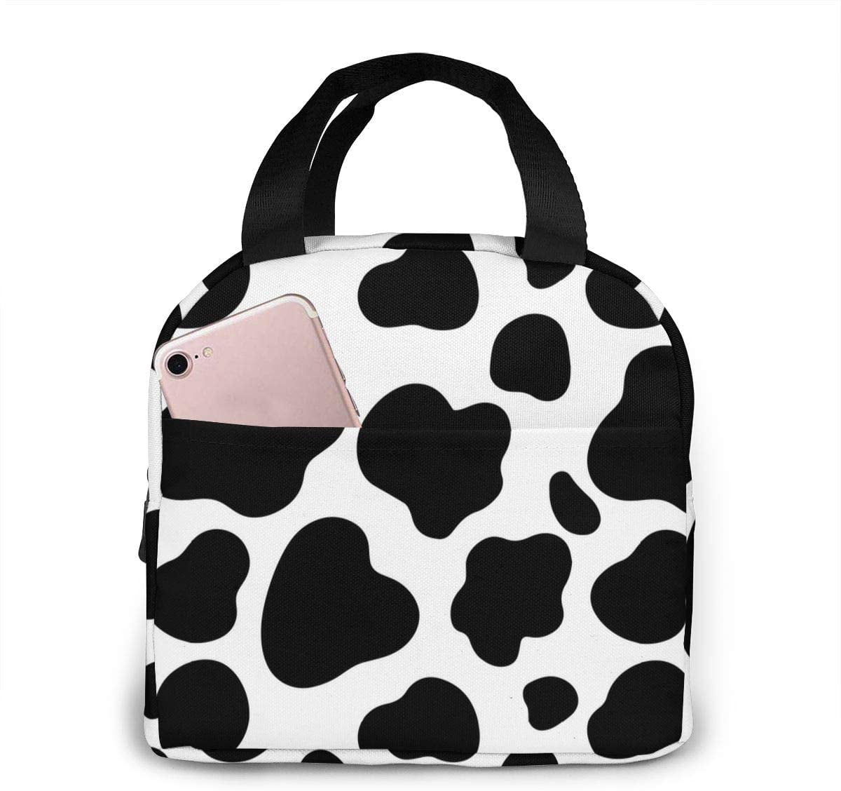 Faty-T Cows Print Lunch Bag Insulated Lunch Box Cooler Tote For Picnic ...