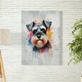 thumbnail image 2 of Watercolor Drip Schnauzer Pop Art Colorful Portrait Artwork Vertical Matte Canvas Poster Miniature Schnauzer Dog Lover Wall Art Home Decor - 01009, 2 of 5