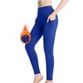 thumbnail image 2 of felwors Leggings with Pockets for Women, High Waisted Buttery Soft Womens Leggings for Gym Yoga Workout (Blue, M), 2 of 4
